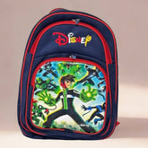 Backpack with Disney logo and character design on a beige background